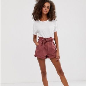 Abercrombie & Fitch Denim Paperbag Shorts (XS)